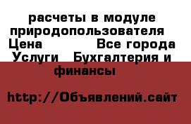 расчеты в модуле природопользователя › Цена ­ 3 000 - Все города Услуги » Бухгалтерия и финансы   